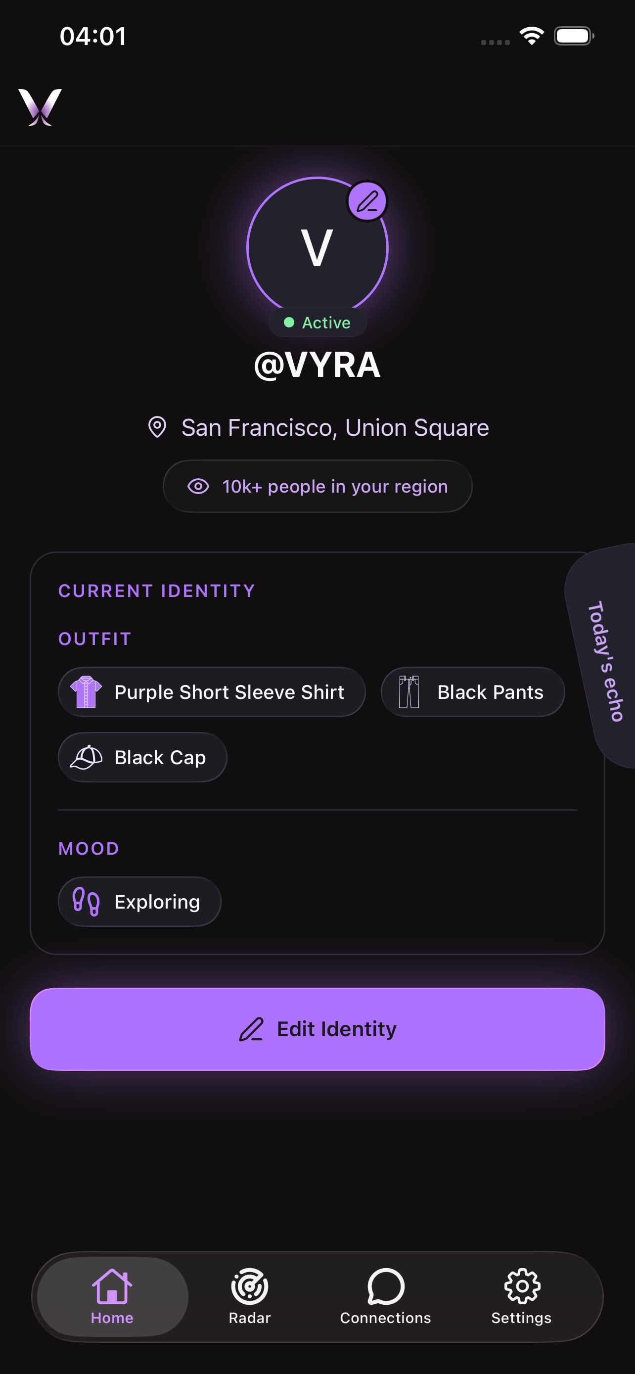 Vyra identity editor
